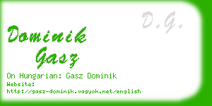 dominik gasz business card